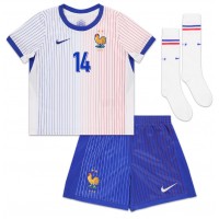 Camiseta Francia Adrien Rabiot #14 Segunda Equipación Replica Eurocopa 2024 para niños mangas cortas (+ Pantalones cortos)